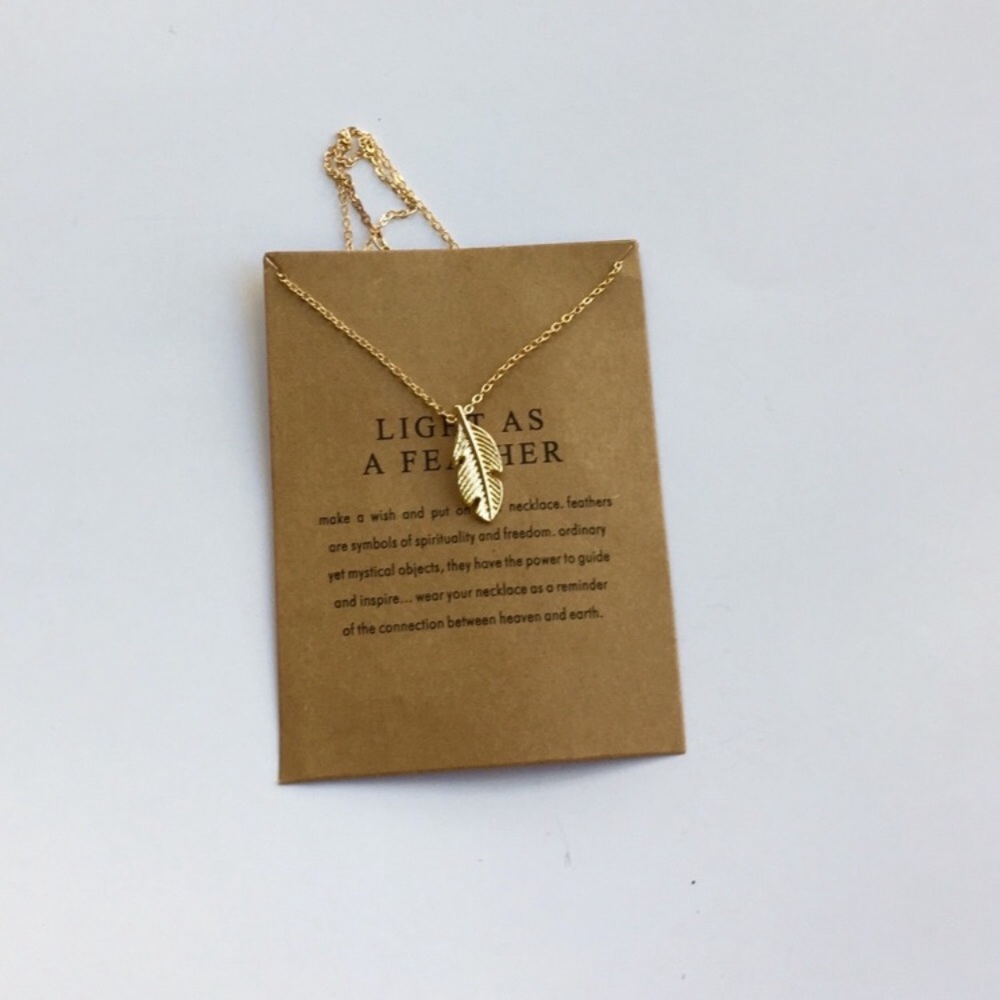 Gold tone ‘Light As A Feather’ Necklace - Picture 4 of 4